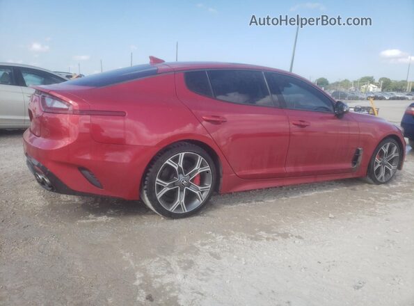 KNAE55LC3J6011676 2018 KIA STINGER Red Front right