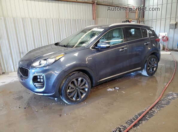 KNDPNCAC1J7441994 2018 KIA SPORTAGE Синий Задняя левая четверть