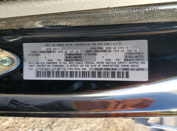 JC1NFAEKXJ0136719 2018 FIAT 124 Black Widok komory silnika