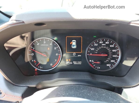 JF1VBAN67P8817633 2023 SUBARU WRX Gray ხელსაწყოთა პანელის ხედი