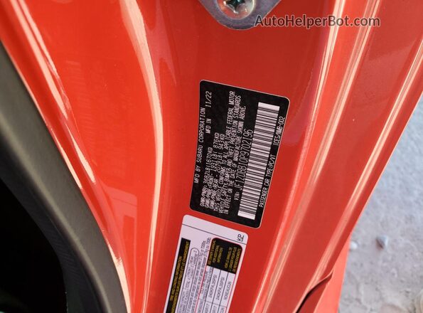 JF1ZDBB10P9702196 2023 SUBARU BRZ Orange Engine compartment view