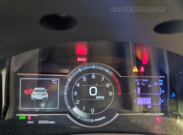 JF1ZDBE16P9706989 2023 SUBARU BRZ Black Вид щитка приладів