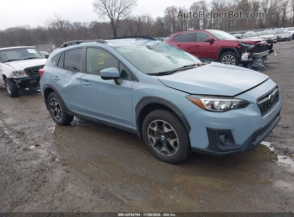 JF2GTADC4J8211173 2018 SUBARU CROSSTREK Light Blue Передняя правая четверть
