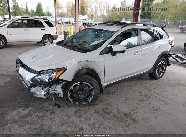 JF2GTAEC5M8320485 2021 SUBARU CROSSTREK White Առջևի ձախ երեք քառորդ տեսարան