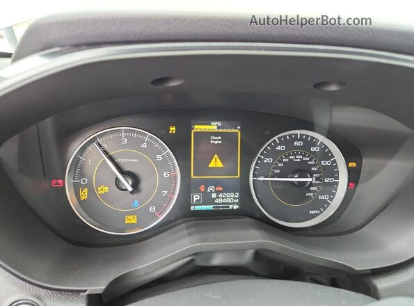 JF2GTHSCXNH254899 2022 SUBARU CROSSTREK Silver Widok zestawu wskaźników