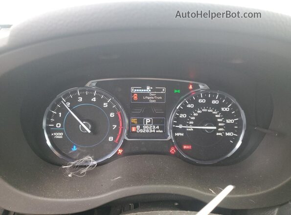 JF2SJAWC6JH516722 2018 SUBARU FORESTER 2.5I TO Синий Вид щитка приборов