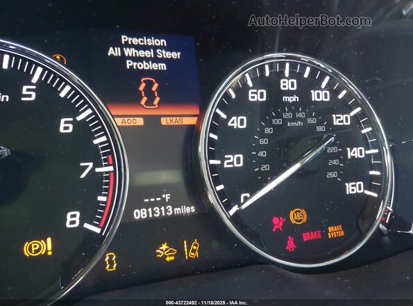 JH4KC1F58HC000376 2017 ACURA RLX Черный Вид задних сидений