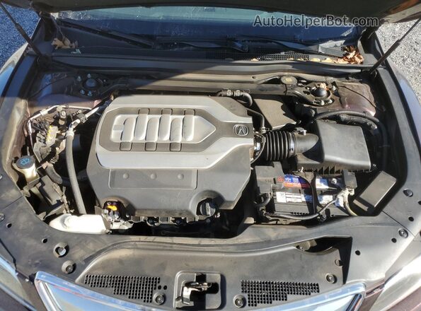 JH4KC1F91GC001371 2016 ACURA RLX Бордовый Вид задней части салона