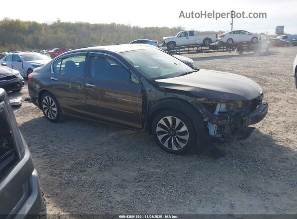 JHMCR6F3XHC006646 2017 HONDA ACCORD HYBRID Brown Панорамний вид салону 360°