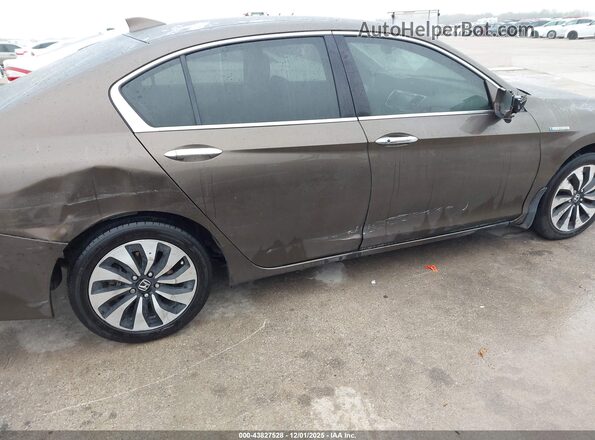 JHMCR6F52HC017593 2017 HONDA ACCORD HYBRID Коричневый Вид спереди