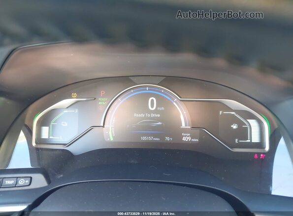 JHMZC5F31KC003065 2019 HONDA CLARITY PLUG-IN HYBRID Black Widok tylnych siedzeń