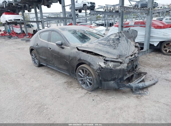 JM1BPAKL0M1341707 2021 MAZDA 3 Черный Передняя правая четверть