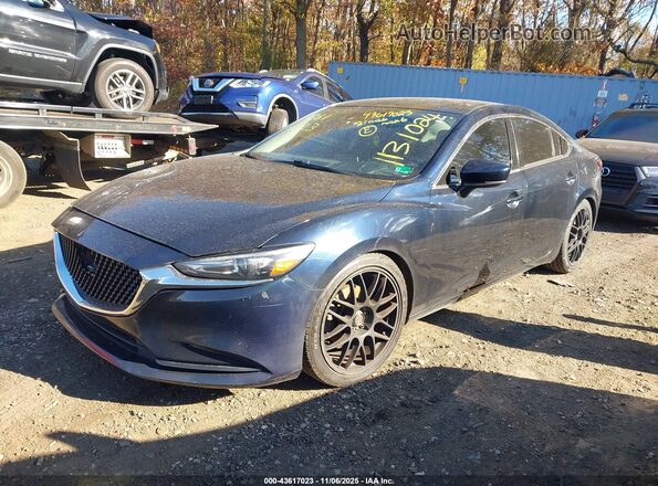 JM1GL1UM5M1600568 2021 MAZDA 6 Blue Передня ліва чверть