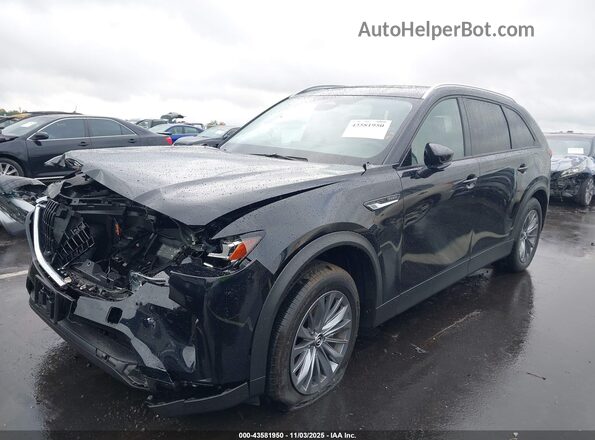 JM3KKBHA2S1225472 2025 MAZDA CX-90 PHEV Черный Передняя левая четверть