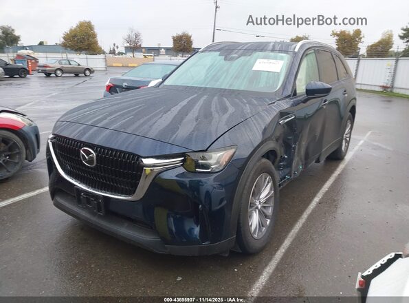 JM3KKBHA3R1178303 2024 MAZDA CX-90 PHEV Синий Передняя левая четверть