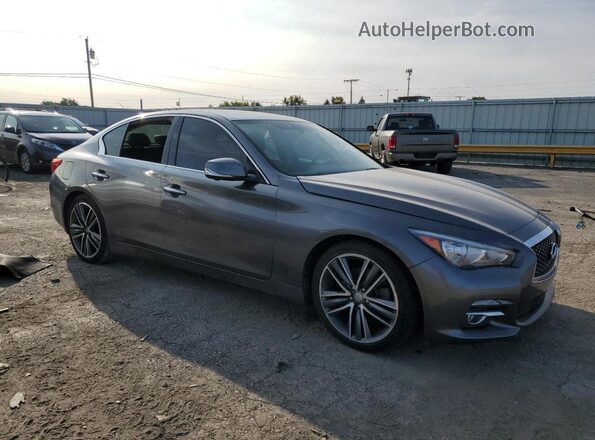 JN1AV7AP5GM490175 2016 INFINITI Q50 Серый Передняя правая четверть