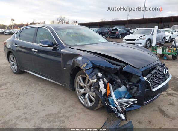 JN1BY1PR8HM210624 2017 INFINITI Q70L Blue Передня права чверть