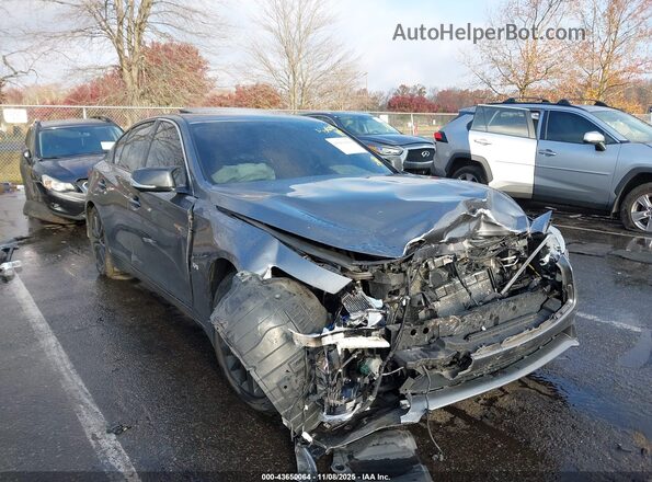 JN1EV7AP6JM362827 2018 INFINITI Q50 Серый Передняя правая четверть