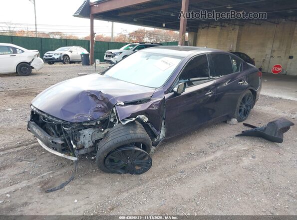 JN1EV7AR2JM439761 2018 INFINITI Q50 Purple Առջևի ձախ երեք քառորդ տեսարան