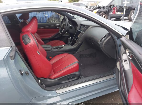 JN1FV7LKXMM530513 2021 INFINITI Q60 Light Blue Вид салона спереди