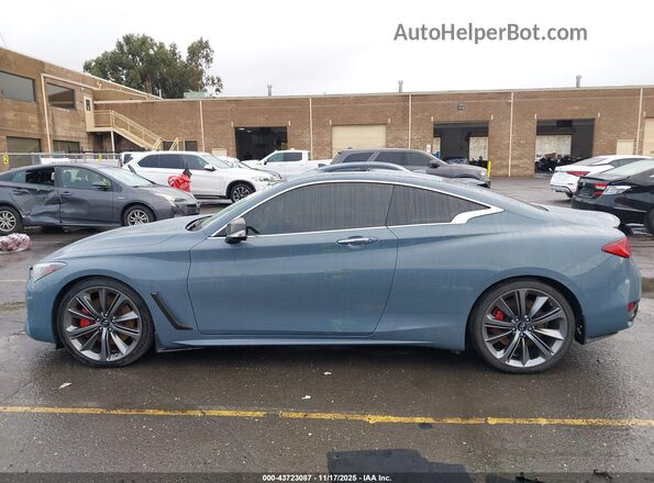 JN1FV7LKXMM530513 2021 INFINITI Q60 Light Blue Вид задней части салона