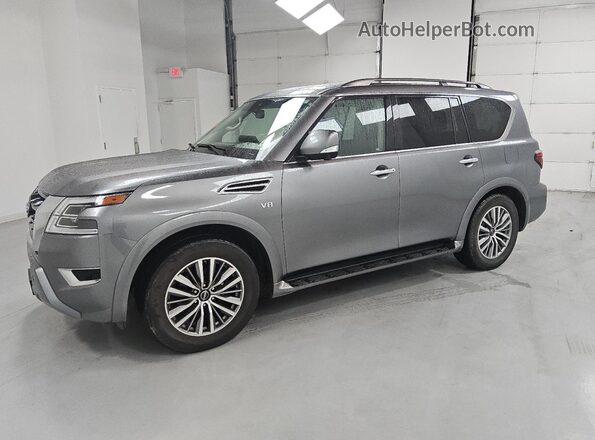 JN8AY2BB4M9790075 2021 NISSAN ARMADA Угольный Передняя левая четверть