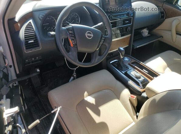 JN8AY2BC8P9183352 2023 NISSAN ARMADA Белый Вид панели приборов