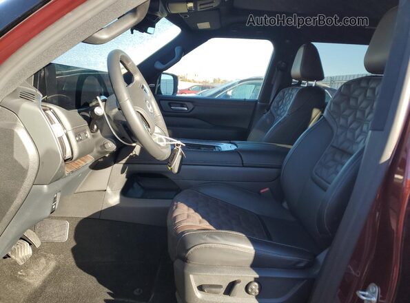 JN8AY3EB9S9102408 2025 NISSAN ARMADA Бордовый Вид салона спереди