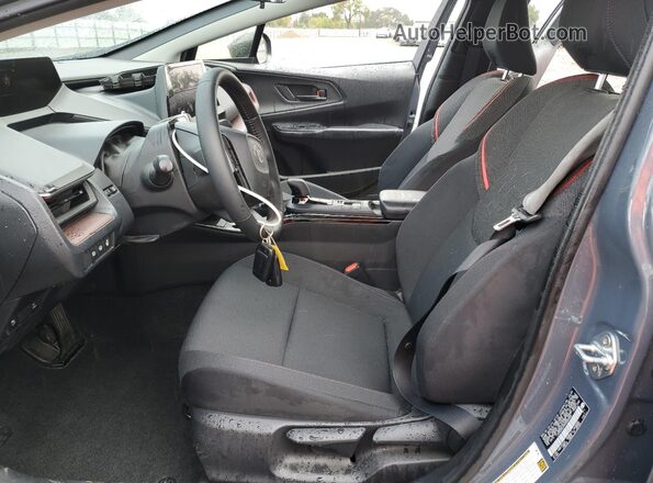 JTDACACUXR3022406 2024 TOYOTA PRIUS Gray Вид салону спереду