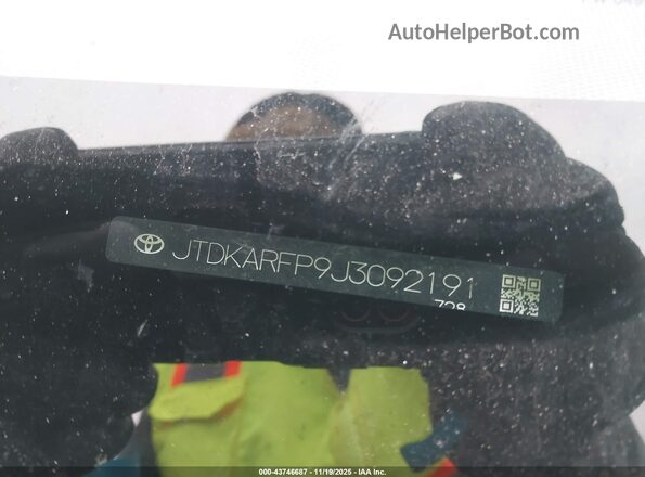 JTDKARFP9J3092191 2018 TOYOTA PRIUS PRIME Серый Вид подкапотного пространства