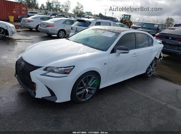 JTHBZ1BL9JA015652 2018 LEXUS GS 350 Белый Передняя левая четверть