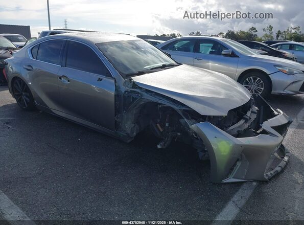 JTHGZ1B23M5046910 2021 LEXUS IS 350 Серебряный Передняя правая четверть
