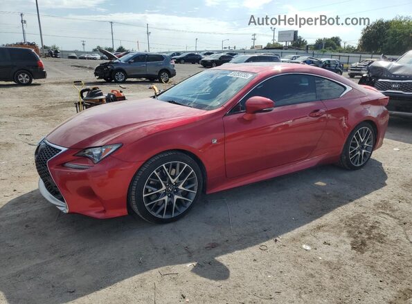 JTHHA5BC0J5008669 2018 LEXUS RC Red წინა მარცხენა ხედი სამი მეოთხედიდან