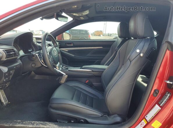 JTHHA5BC0J5008669 2018 LEXUS RC Red წინა სალონის ხედი