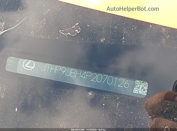 JTHP9JBH4P2070126 2023 LEXUS UX 250H Black 