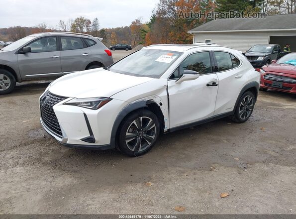 JTHU9JBH5K2013980 2019 LEXUS UX 250H White Vista tres cuartos delantera izquierda