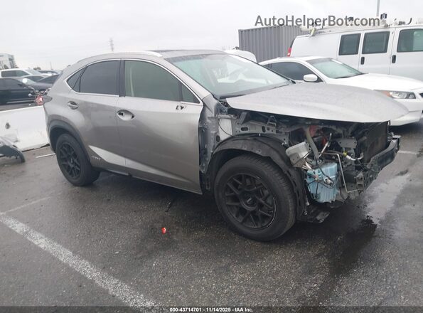 JTJBJRBZ1H2060033 2017 LEXUS NX 300H Серый Передняя правая четверть