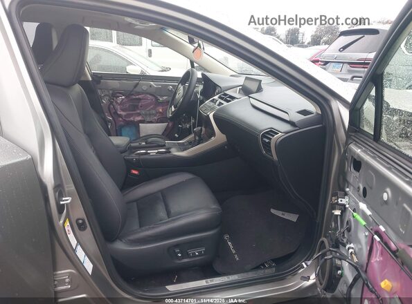JTJBJRBZ1H2060033 2017 LEXUS NX 300H Серый Вид салона спереди