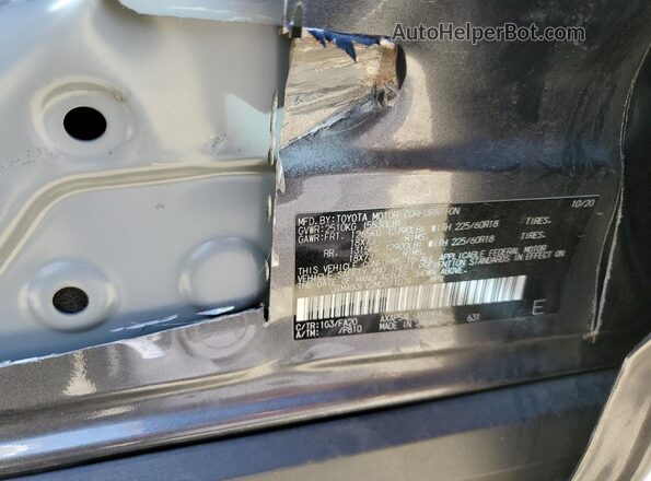 JTMAB3FV2MD011079 2021 TOYOTA RAV4 Серый Вид наклейки с VIN-кодом