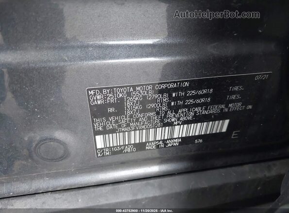 JTMAB3FVXMD051281 2021 TOYOTA RAV4 PRIME Серый Вид подкапотного пространства