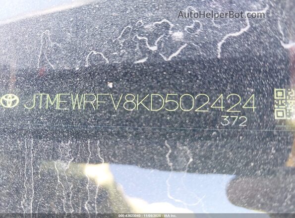 JTMEWRFV8KD502424 2019 TOYOTA RAV4 HYBRID Blue Widok komory silnika