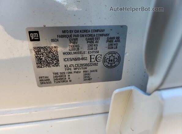 KL47LCE28SB022492 2025 BUICK OTHER Белый Панорамный вид салона 360°
