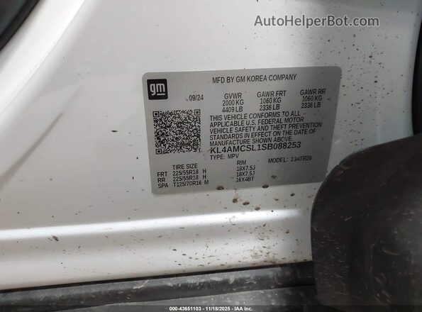 KL4AMCSL1SB088253 2025 BUICK ENCORE White ძრავის განყოფილების ხედი