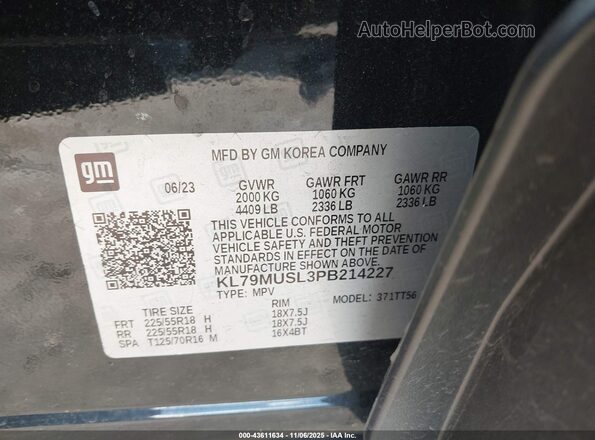 KL79MUSL3PB214227 2023 CHEVROLET TRAILBLAZER Черный Вид подкапотного пространства