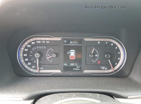 KM8JB3AE2NU019137 2022 HYUNDAI TUCSON Gray Вид щитка приладів
