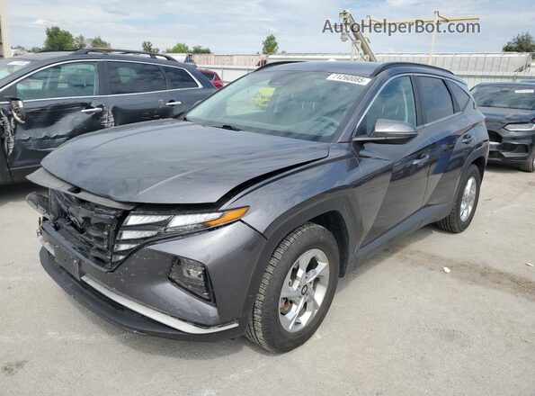 KM8JB3AE2NU019137 2022 HYUNDAI TUCSON Gray Передня ліва чверть