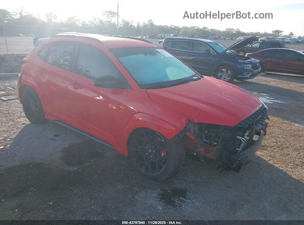 KM8KH3ACXPU008147 2023 HYUNDAI KONA N Orange Przód prawy