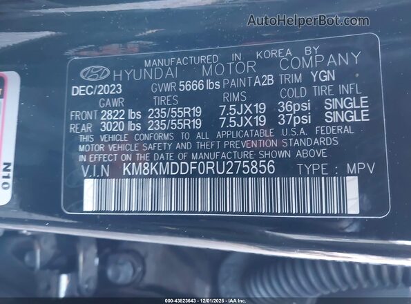 KM8KMDDF0RU275856 2024 HYUNDAI IONIQ 5 Черный Вид подкапотного пространства