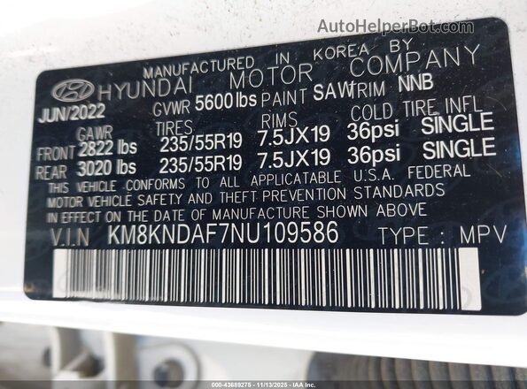 KM8KNDAF7NU109586 2022 HYUNDAI IONIQ 5 Белый Вид подкапотного пространства