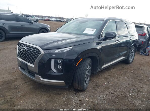 KM8R7DHEXNU430835 2022 HYUNDAI PALISADE Черный Передняя левая четверть
